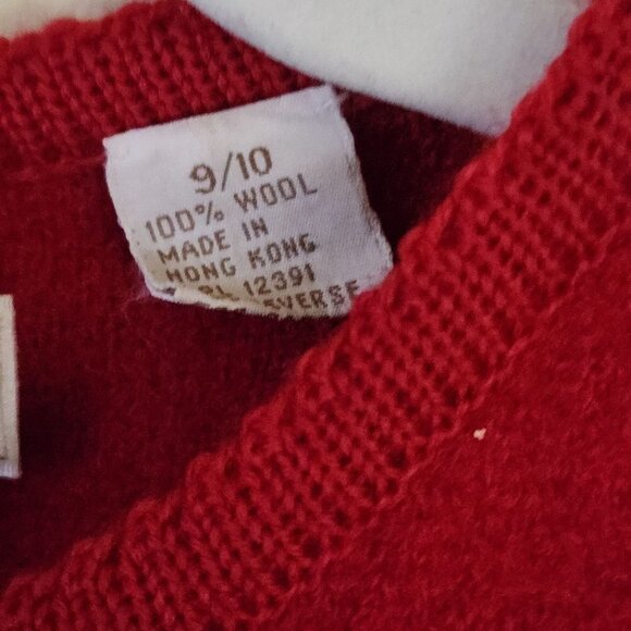 Northern Isle Vintage Red Boiled Wool Jacket Size 9/10 - Picture 5 of 6